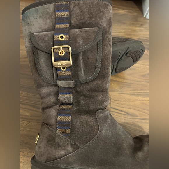 UGG Cargo Pocket Sherpa Boots Chestnut color Size 7 - Picture 7 of 9